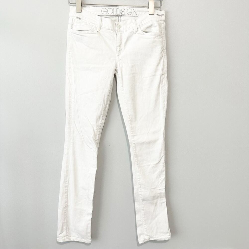 Goldsign Misfit jeans white denim mid ride skinny size 29 made is USA